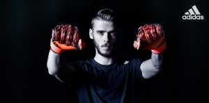David De Gea wearing Adidas Ace Zone Pro Red